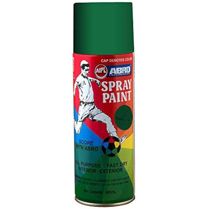 Abro SP-37 MULTIPURPOSE COLOUR SPRAY PAINT CAN FOR CARS AND BIKES (400ML, FRESH GREEN, 1 PC) - Image 1